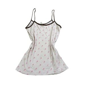 Womens Y2 Ice Cream Cone Camisole Pink Brown Coquette Cami Top Loungewear M